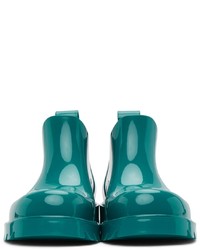 dunkelgrüne Gummi Chelsea Boots von Bottega Veneta