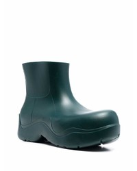 dunkelgrüne Gummi Chelsea Boots von Bottega Veneta