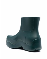 dunkelgrüne Gummi Chelsea Boots von Bottega Veneta