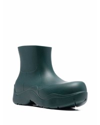 dunkelgrüne Gummi Chelsea Boots von Bottega Veneta