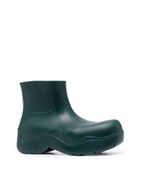 dunkelgrüne Gummi Chelsea Boots von Bottega Veneta