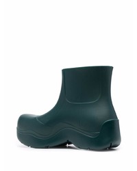 dunkelgrüne Gummi Chelsea Boots von Bottega Veneta