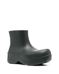 dunkelgrüne Gummi Chelsea Boots von Bottega Veneta