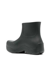 dunkelgrüne Gummi Chelsea Boots von Bottega Veneta