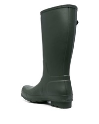 dunkelgrüne Gummistiefel von Hunter