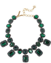 dunkelgrüne Halskette von Oscar de la Renta
