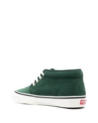 dunkelgrüne hohe Sneakers aus Leder von Vans