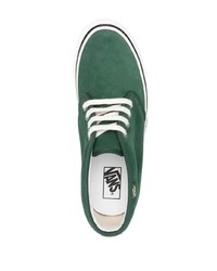 dunkelgrüne hohe Sneakers aus Leder von Vans