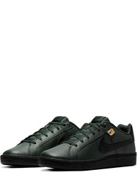 dunkelgrüne hohe Sneakers aus Leder von Nike Sportswear