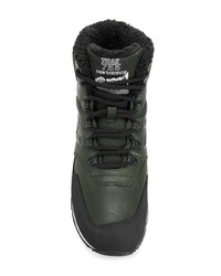 dunkelgrüne hohe Sneakers aus Leder von New Balance