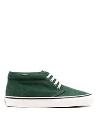 dunkelgrüne hohe Sneakers aus Leder von Vans