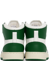 dunkelgrüne hohe Sneakers aus Leder von Axel Arigato