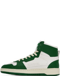 dunkelgrüne hohe Sneakers aus Leder von Axel Arigato
