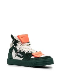 dunkelgrüne hohe Sneakers aus Wildleder von Off-White