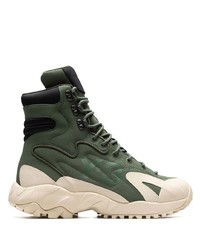 dunkelgrüne hohe Sneakers aus Wildleder von Y-3