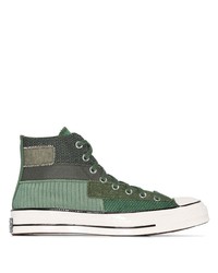 dunkelgrüne hohe Sneakers von Converse
