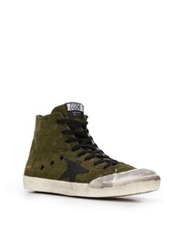 dunkelgrüne hohe Sneakers von Golden Goose