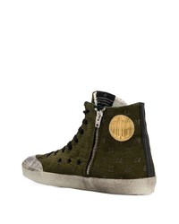 dunkelgrüne hohe Sneakers von Golden Goose