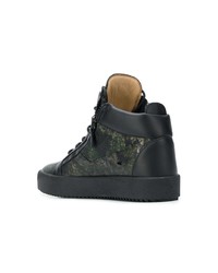 dunkelgrüne hohe Sneakers von Giuseppe Zanotti Design