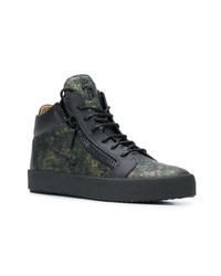 dunkelgrüne hohe Sneakers von Giuseppe Zanotti Design