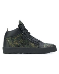 dunkelgrüne hohe Sneakers von Giuseppe Zanotti Design