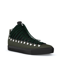dunkelgrüne hohe Sneakers von Swear