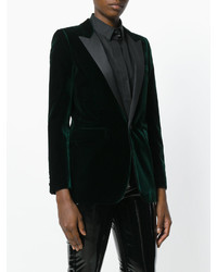 dunkelgrüne Jacke von Saint Laurent