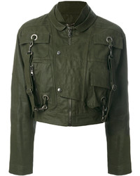 dunkelgrüne Jacke von Moschino