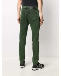 dunkelgrüne Jeans mit Acid-Waschung von MSGM