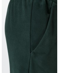 dunkelgrüne Jogginghose aus Leder von Drome