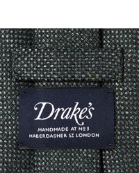 dunkelgrüne Krawatte von Drakes