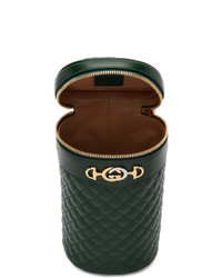 dunkelgrüne Leder Bauchtasche von Gucci