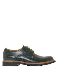 dunkelgrüne Leder Business Schuhe