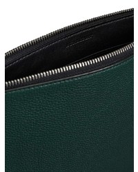dunkelgrüne Leder Clutch Handtasche von Burberry