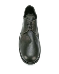 dunkelgrüne Leder Derby Schuhe von Guidi