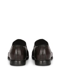 dunkelgrüne Leder Derby Schuhe von Dolce & Gabbana