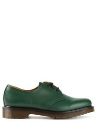 dunkelgrüne Leder Derby Schuhe von Dr. Martens