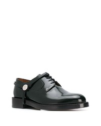 dunkelgrüne Leder Derby Schuhe von Lanvin