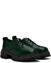 dunkelgrüne Leder Derby Schuhe von Viron