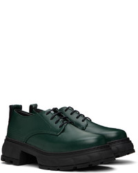 dunkelgrüne Leder Derby Schuhe von Viron