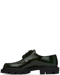 dunkelgrüne Leder Derby Schuhe von Maison Margiela