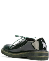 dunkelgrüne Leder Derby Schuhe von Marsèll