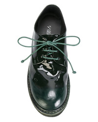 dunkelgrüne Leder Derby Schuhe von Marsèll
