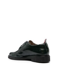 dunkelgrüne Leder Derby Schuhe von Thom Browne