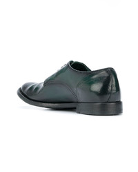 dunkelgrüne Leder Derby Schuhe von Officine Creative
