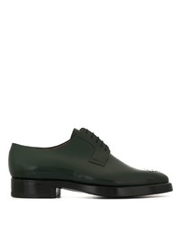 dunkelgrüne Leder Derby Schuhe von Namacheko