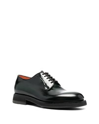 dunkelgrüne Leder Derby Schuhe von Santoni