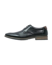 dunkelgrüne Leder Derby Schuhe von Rieker