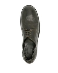 dunkelgrüne Leder Derby Schuhe von Guidi