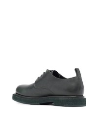 dunkelgrüne Leder Derby Schuhe von Officine Creative